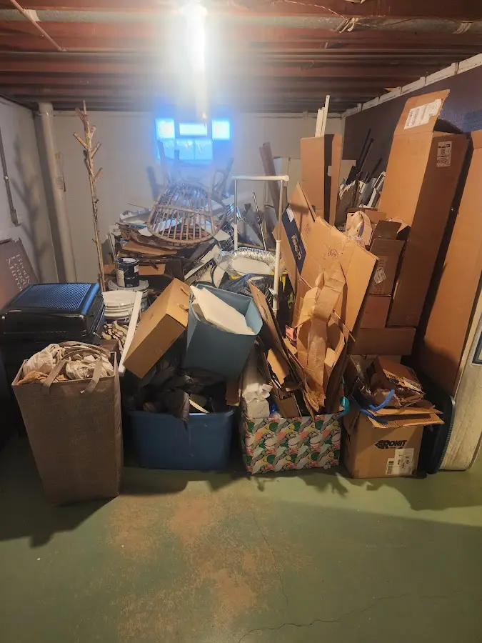 Roll-off dumpster container at job site for Cleanout Dumpster Rental in Lexington